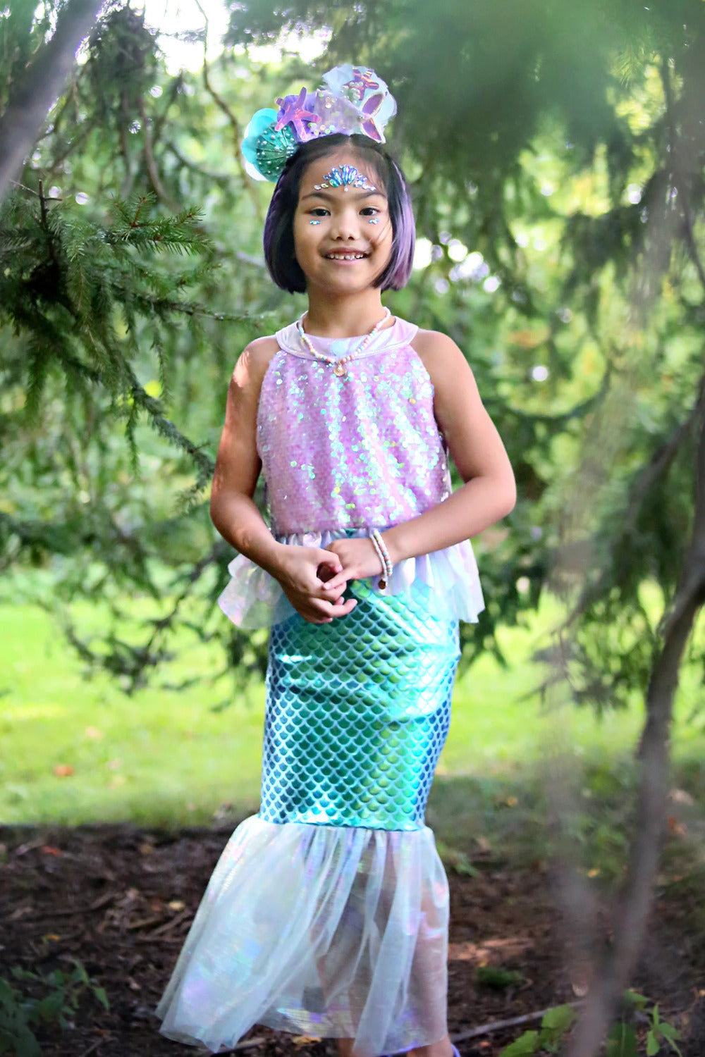 Misty Mermaid Dress, Pink/Blue (Size 5-7)