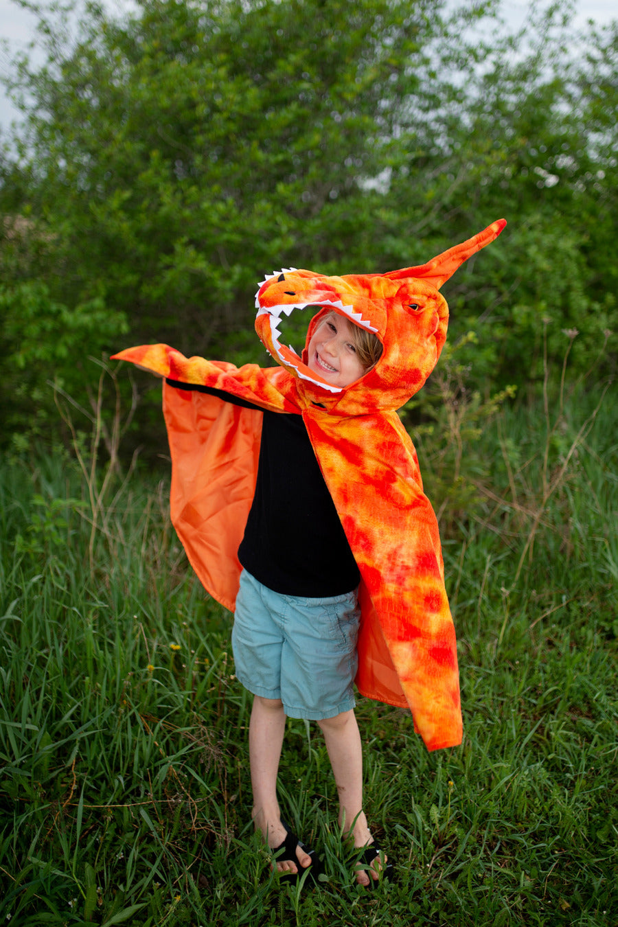 Grandasaurus Pterodactyl Cape, Orange (Size 4-6)