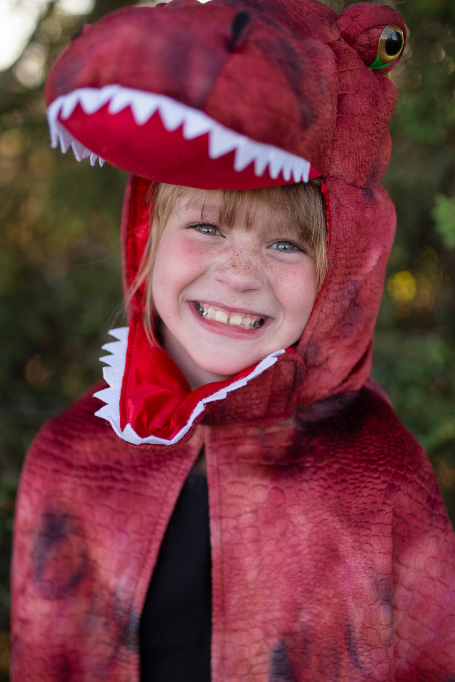 Grandasaurus T-Rex Cape w/Claws, Red/Black (Size 4-6)