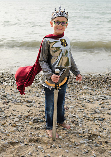 Silver Knight Tunic with Cape (size 5-6)