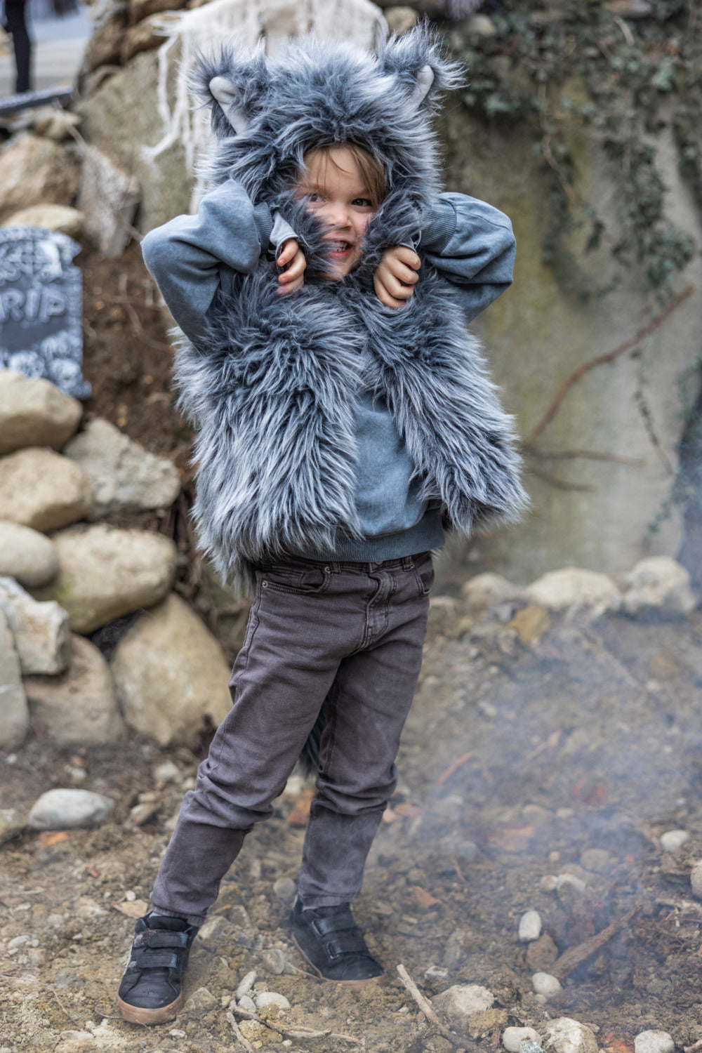 Big Bad Wolf Vest with Gloves (size 3-4)