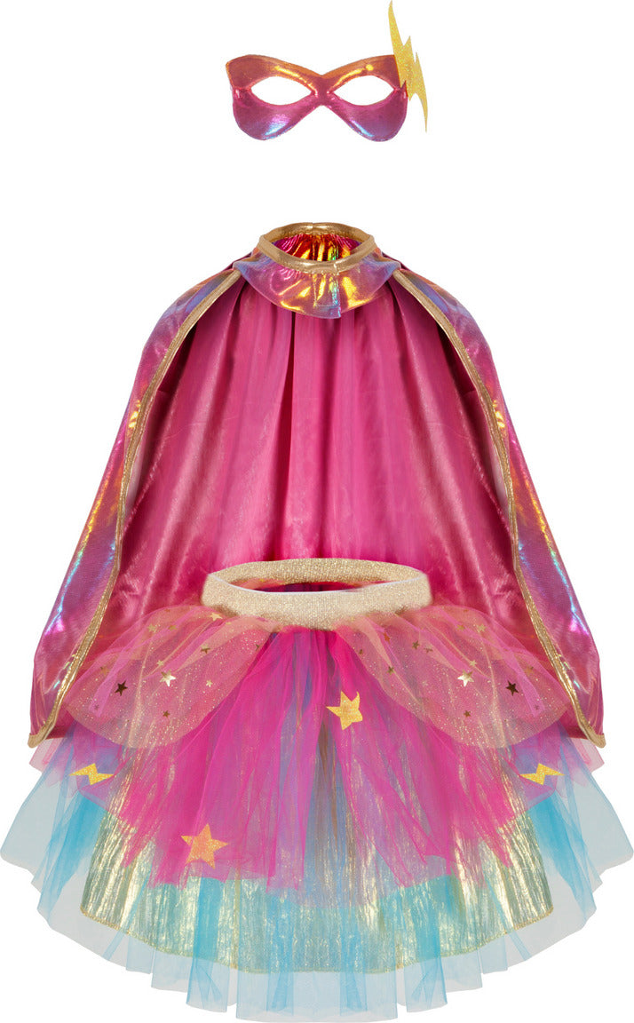 Super-duper Tutu/Cape/Mask, Pink & Gold