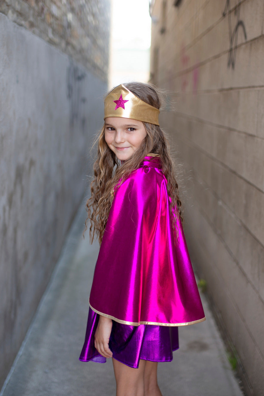 Superhero Star Dress, Cape & Headpiece