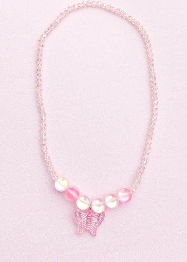 Boutique Holo Pink Crystal Necklace