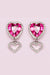 Boutique Heart Jewel Clip On Earrings