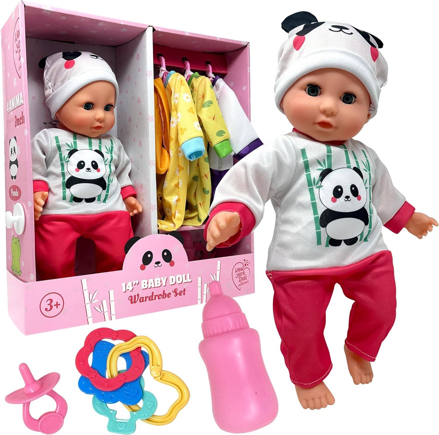 14 Inch Baby Doll Play Set Wardrobe Closet