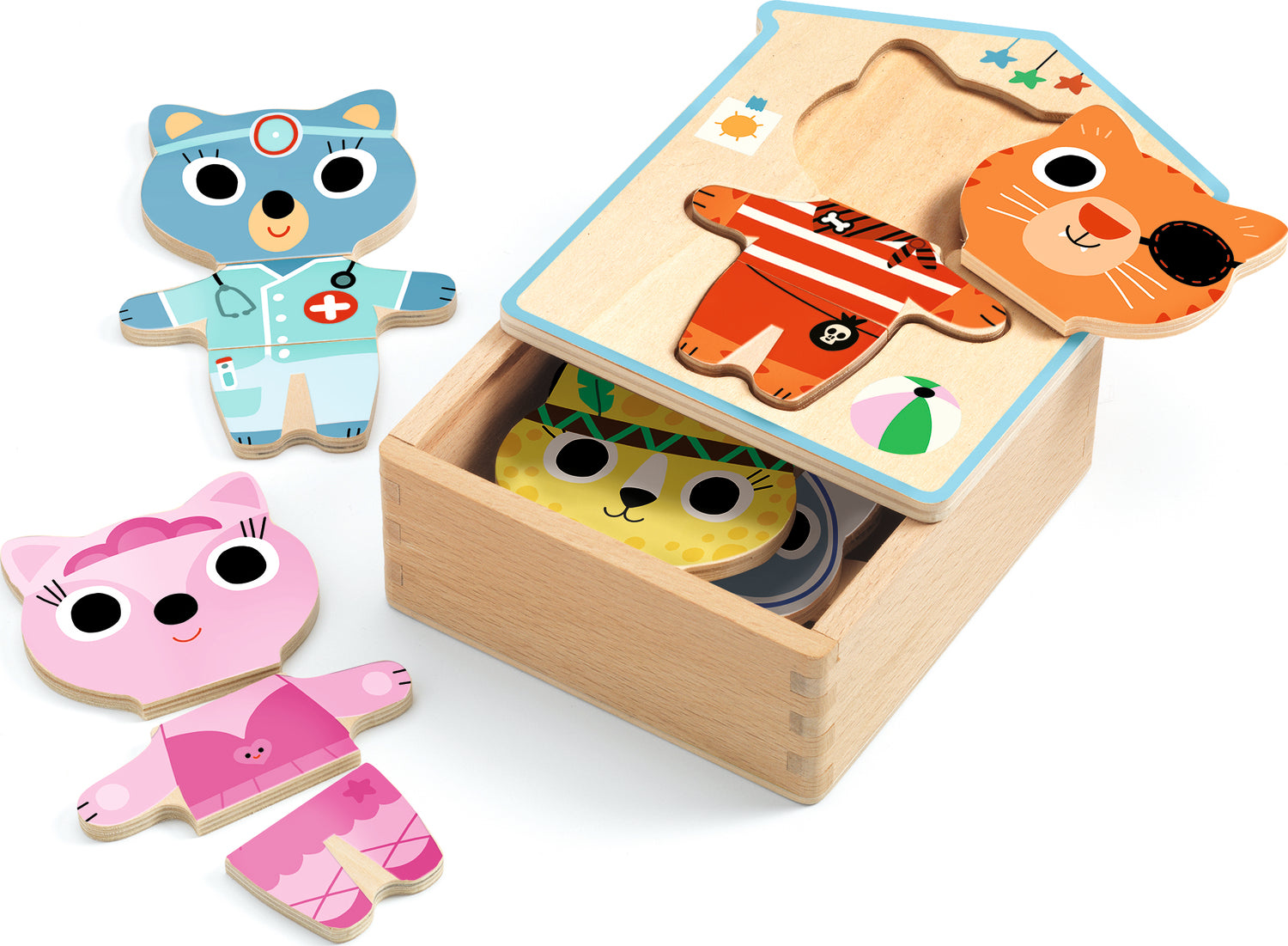 Wooden Puzzles Dressup Mix