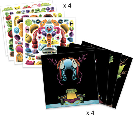 Spring Vegetables Inspired by Arcimboldo Sticker Collage Art Kit