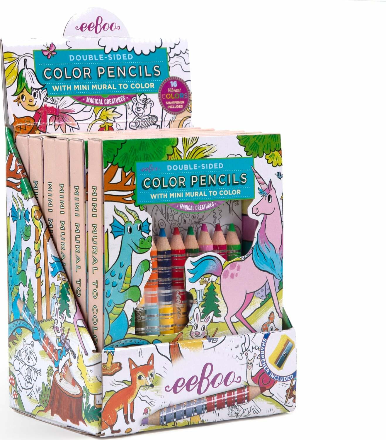 Magical Creatures (biggie pencils with mini murals)