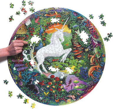 Unicorn Garden 500 Piece Round Puzzle