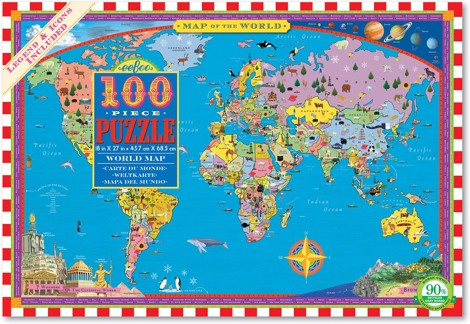 World Map (100 piece puzzles)