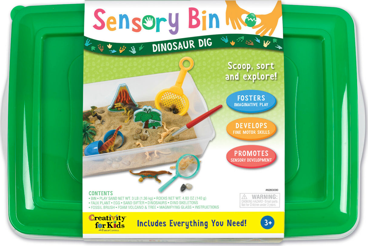 Sensory Bin Dinosaur Dig