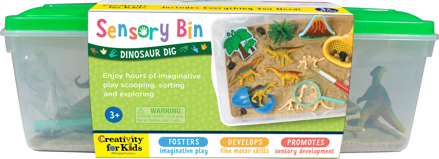 Sensory Bin Dinosaur Dig