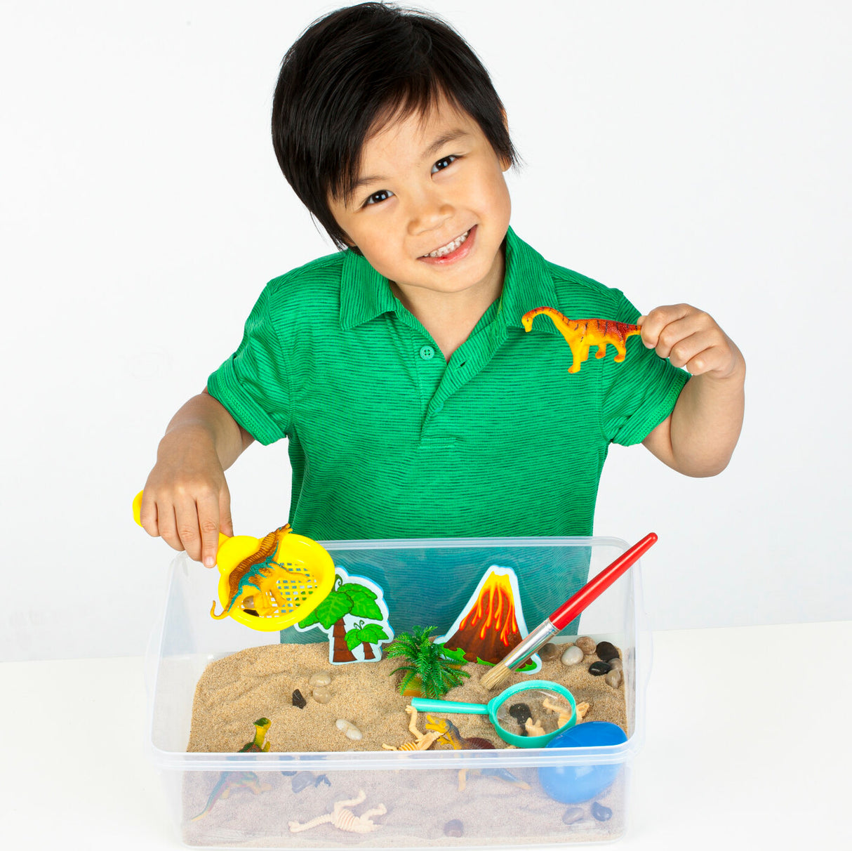 Sensory Bin Dinosaur Dig