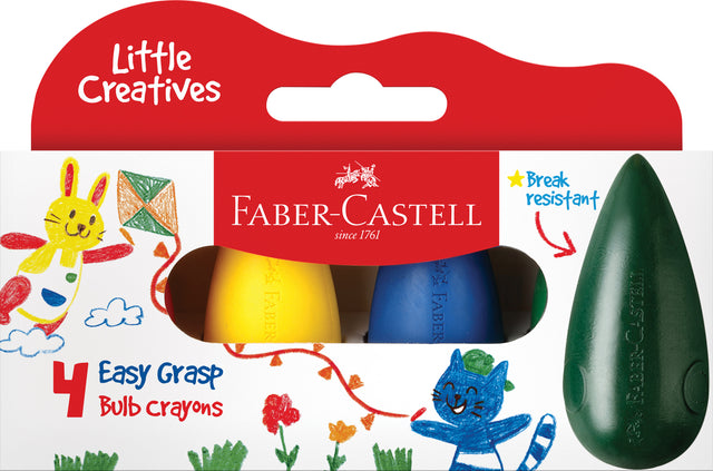 Little Creatives 4 Easy Grasp Bulb Crayons