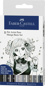 Pitt Artist Pen® Manga Basic - Wallet of 8