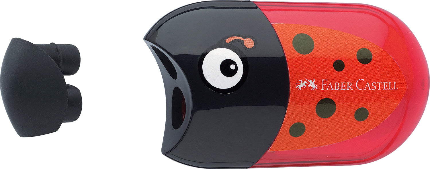 Double hole pencil Sharpener with eraser (assorted)