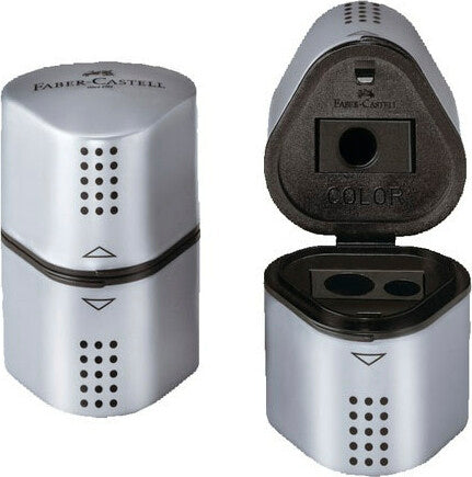 Grip Trio Pencil Sharpener - Silver