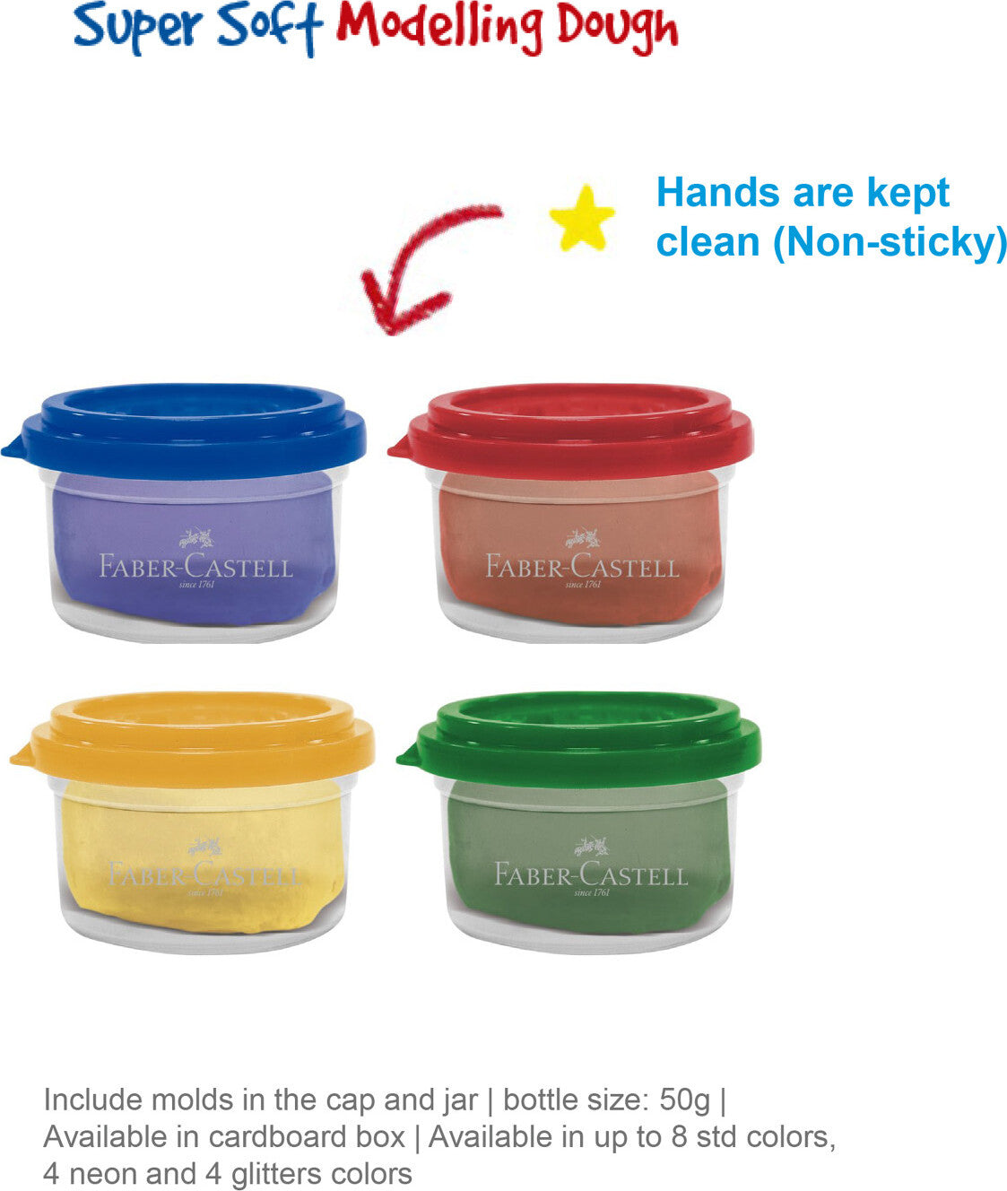 4Ct Little Creatives Modelling Dough 50gm
