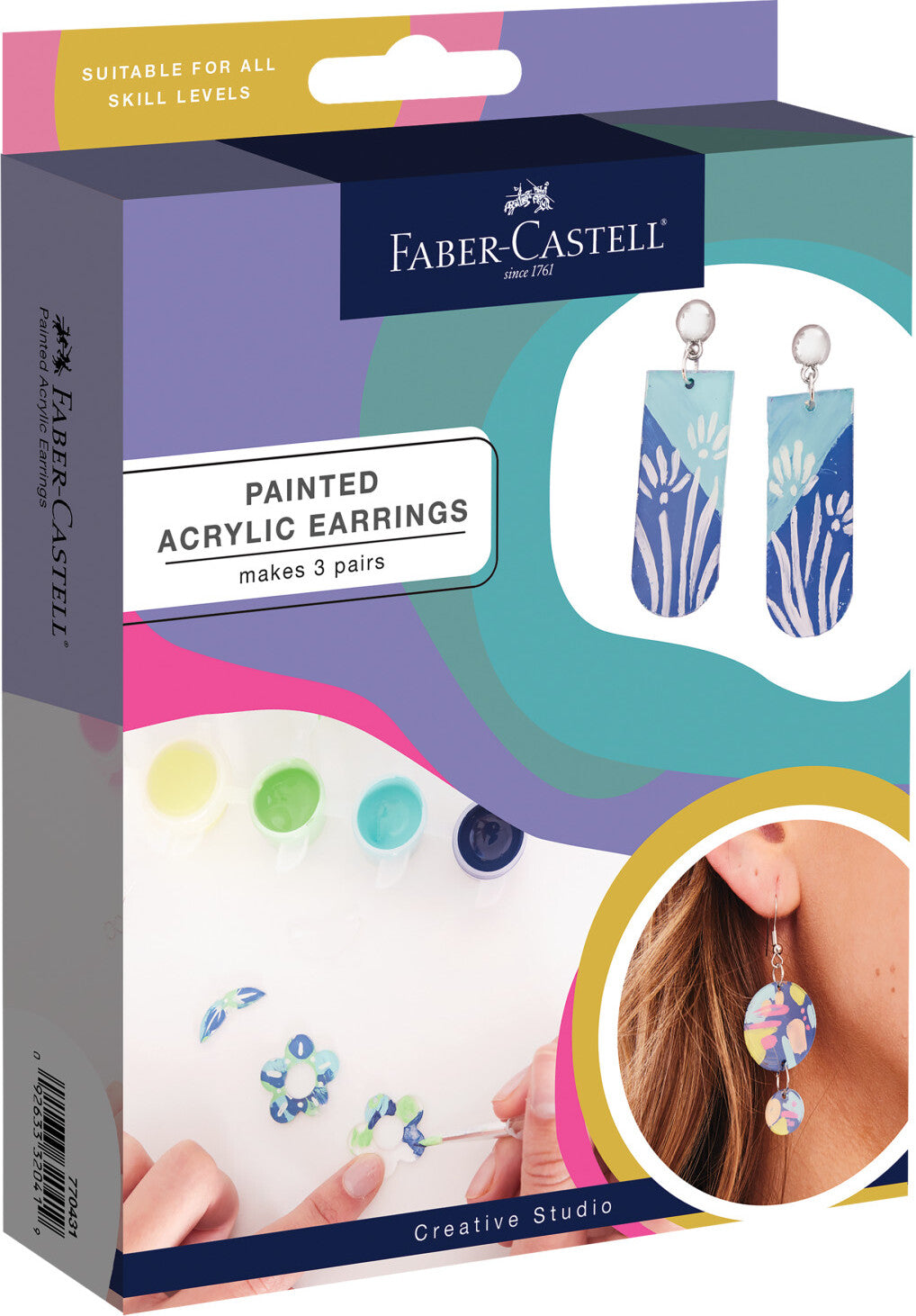 Painted Acrylic Earrings