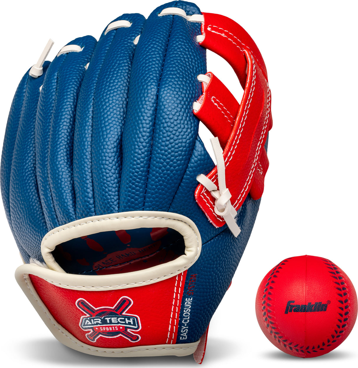 8.5 Navy/Red  Airtech Baseball Glove with Ball