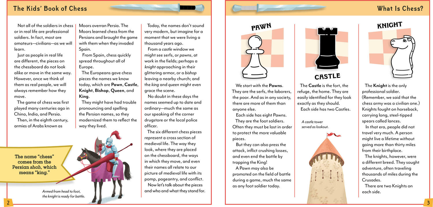 The Kids’ Book of Chess and Starter Kit: Learn to Play and Become a Grandmaster! Includes Illustrated Chessboard, Full-Color Instructional Book, and 32 Sturdy 3-D Cardboard Pieces