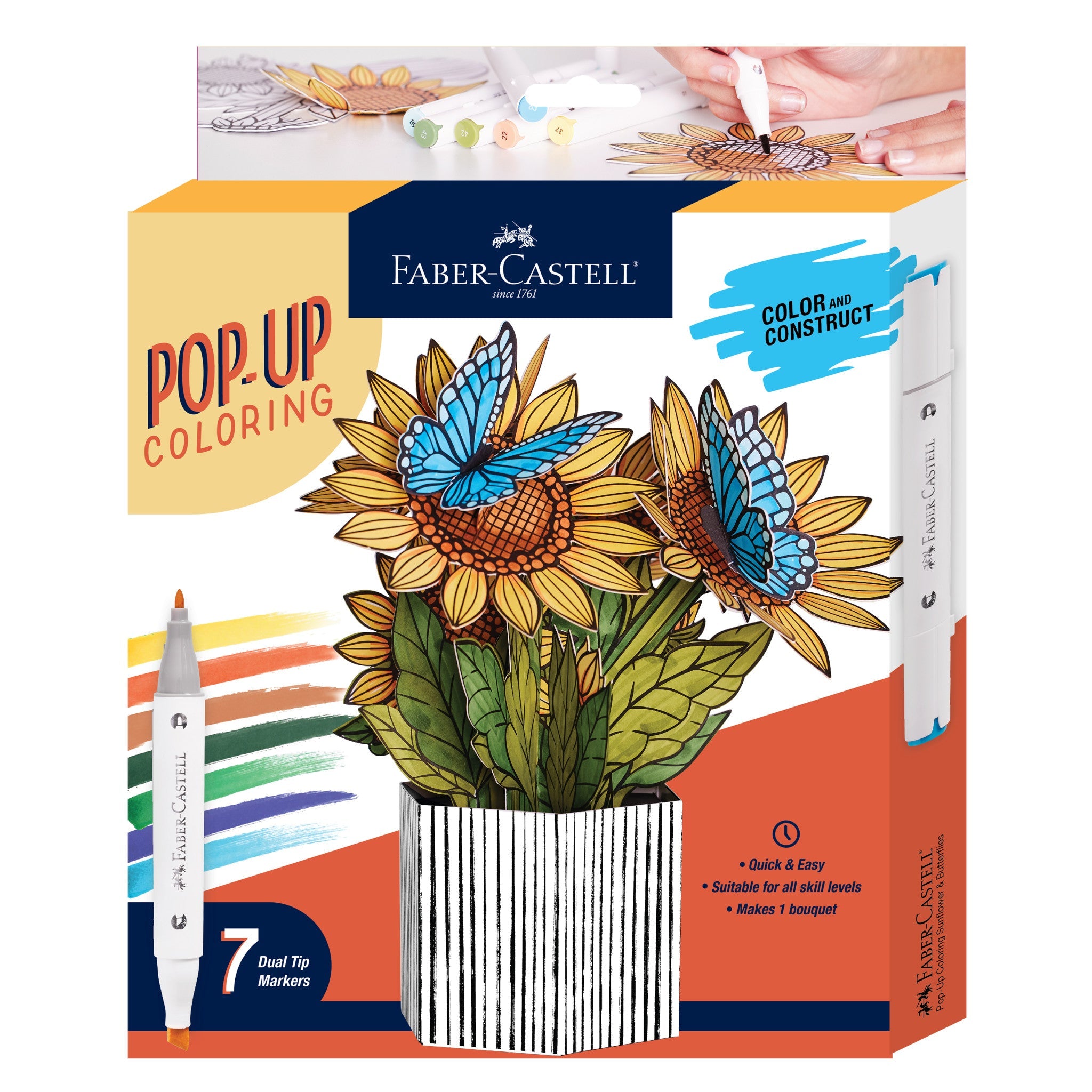 Pop Up Coloring Bouquet - Sunflowers & Butterflies