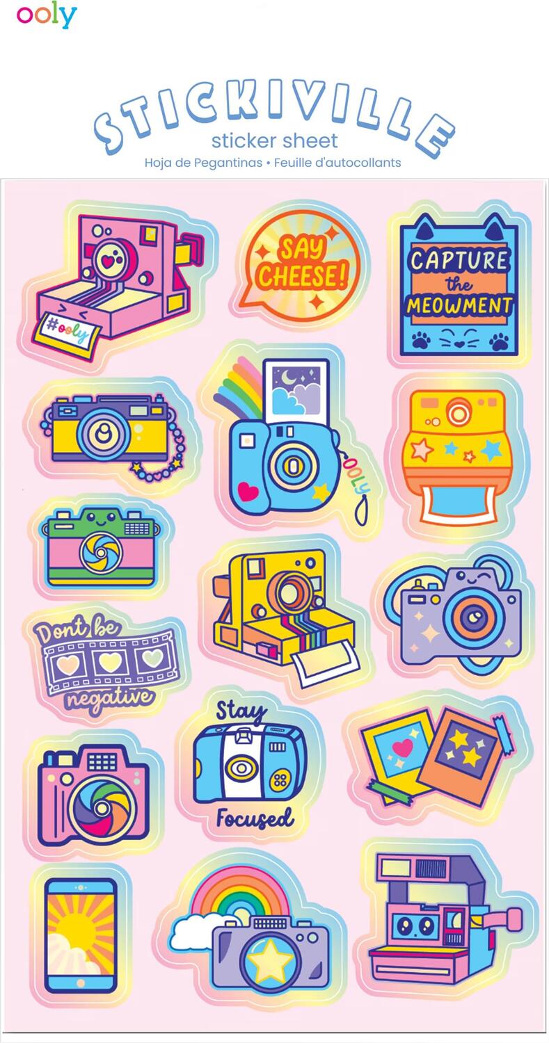 Stickiville Stickers: Cute Cameras - Standard (1 Sheet)
(Metallic Foil)
