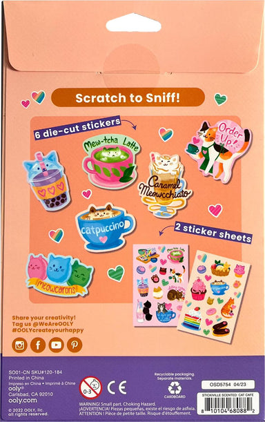 Stickiville Stickers: Cat Cafe - Scented (2 Sheets & 6 Die-Cut)
(Paper)