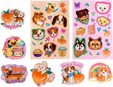 Stickiville Stickers: Puppies & Peaches - Scented (2 Sheets & 6 Die-Cut)
(Paper)