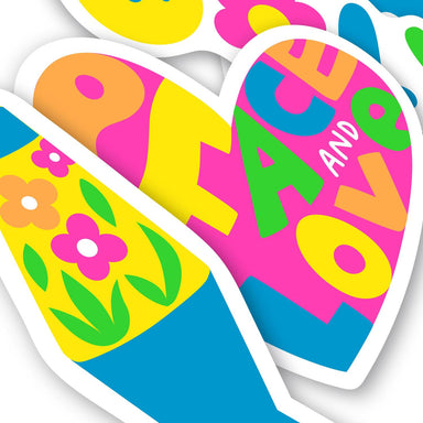 Stickiville Stickers: Peace & Love - Vinyl (4 Die-Cut)
(Vinyl)