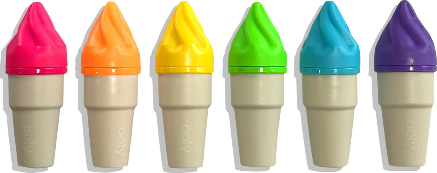 Sweet Scoops Scented Neon Highlighters - Set of 6