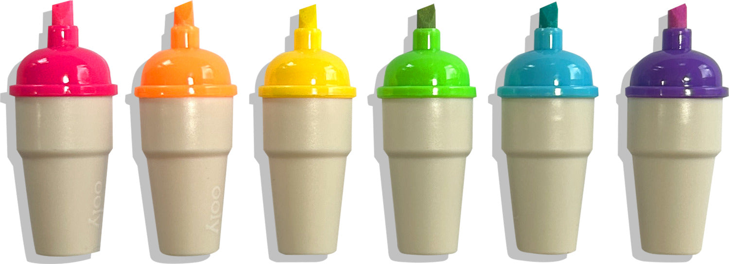 Sweet Scoops Scented Neon Highlighters - Set of 6
