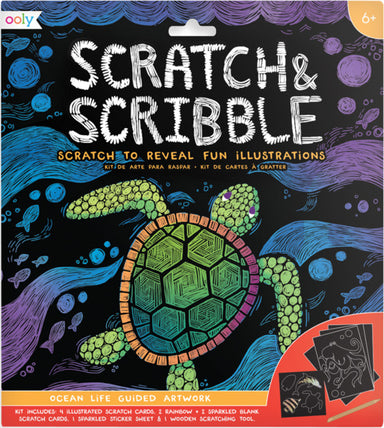 Ocean Life Scratch And Scribble Scratch Art Kit