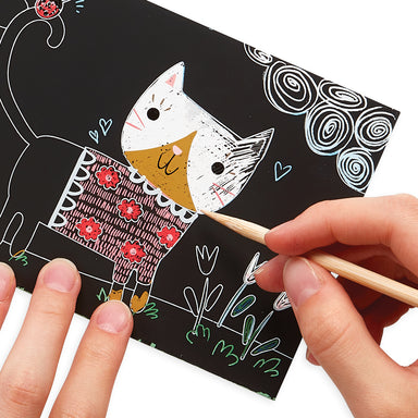 Cutie Cats Scratch And Scribble Mini Scratch Art Kit