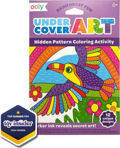 Undercover Art Hidden Pattern Coloring Activity Art Cards - Rainforest Fun