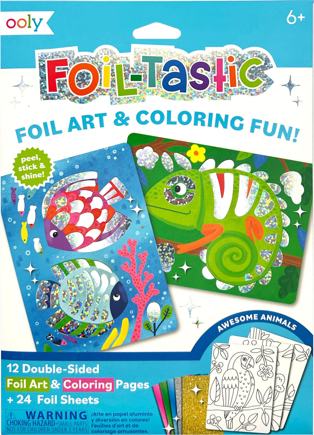 Foil-tastic Foil Art & Coloring Set - Awesome Animals