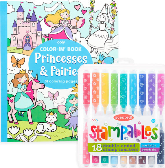 Princess  Fairies Stampable Coloring Giftables Pack