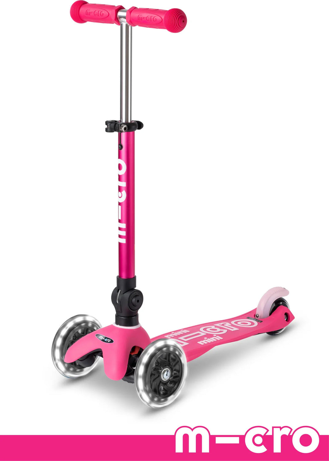 Micro Mini Foldable LED Scooter (Pink)