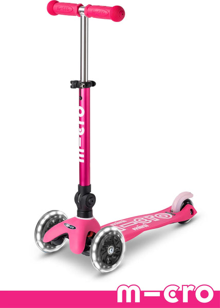 MICRO mini deluxe ピンク LED付き Mini Deluxe Foldable Scooter - Pink LED — Boing! Toy Shop