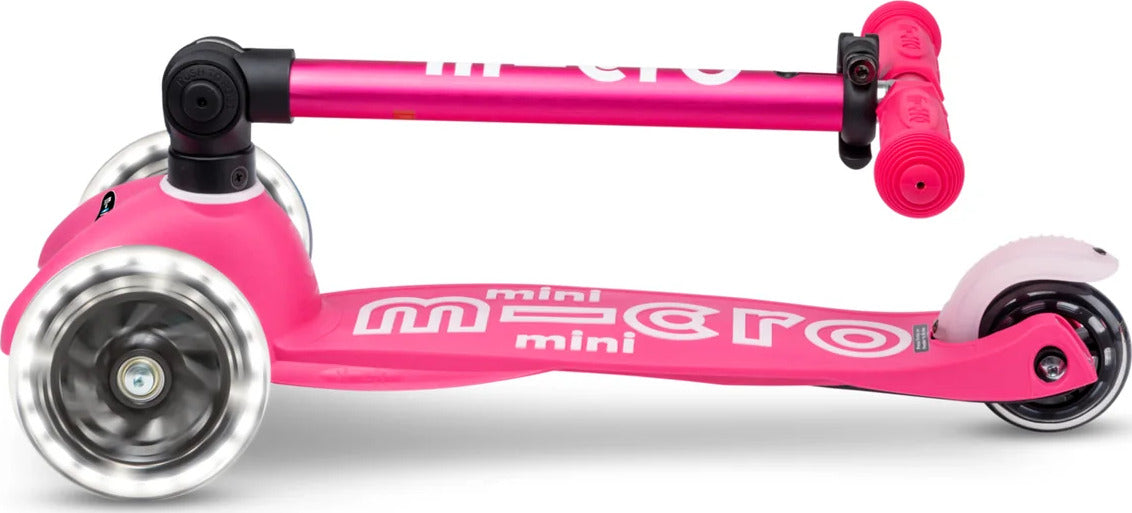 Micro Mini Foldable LED Scooter (Pink)