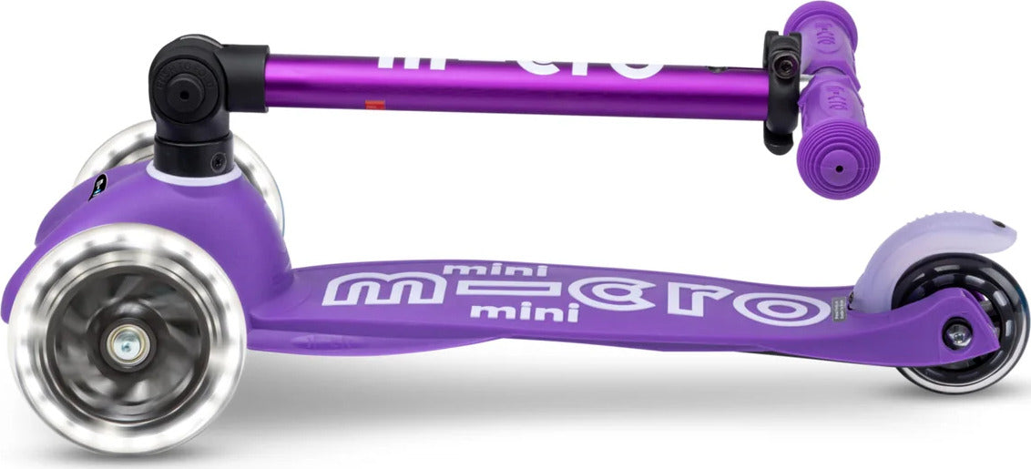 Micro Mini Foldable LED Scooter (Purple)