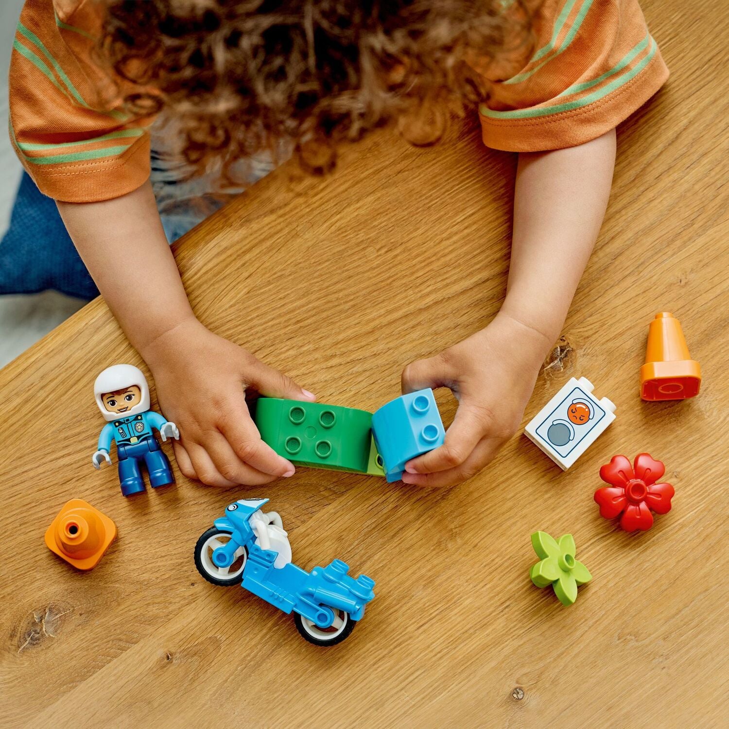 LEGO DUPLO Town: Blue Police Motorcycle