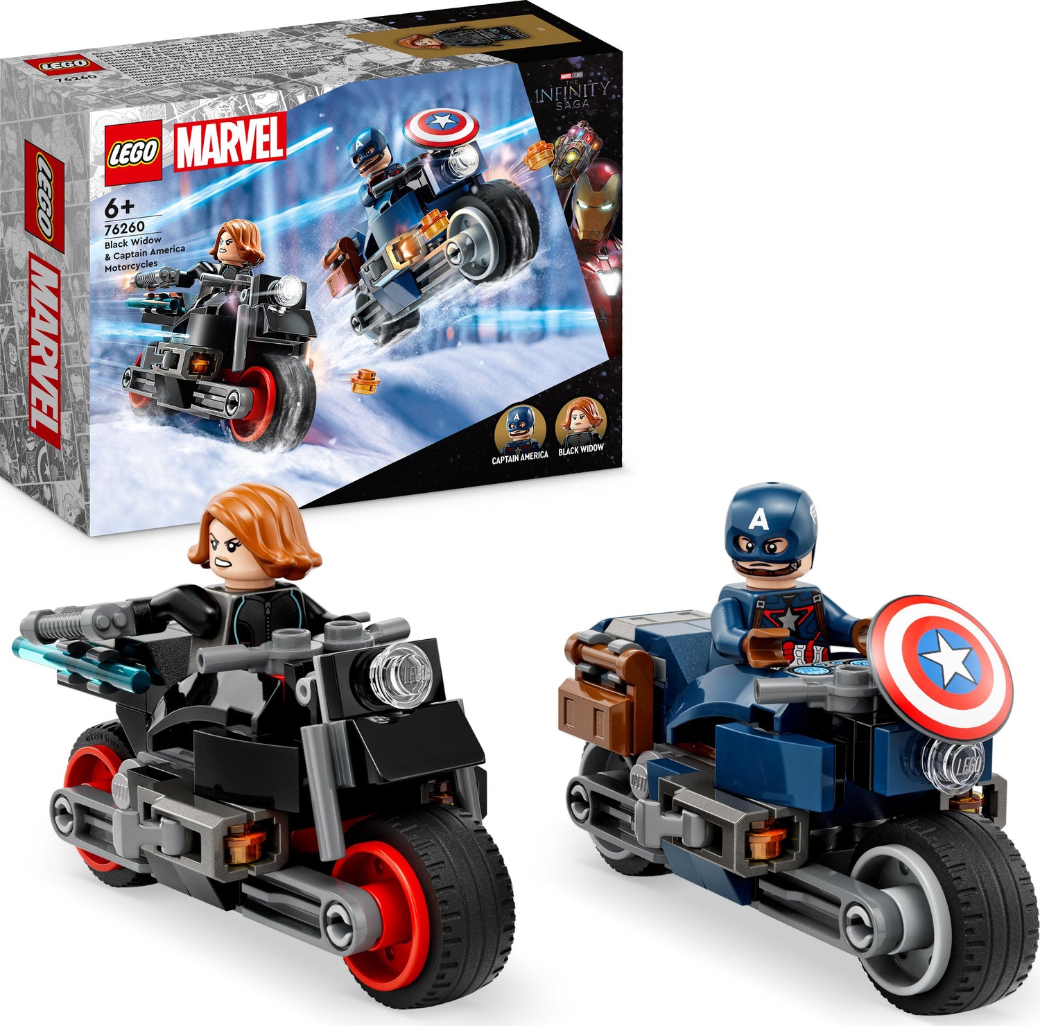 LEGO® Marvel Super Heroes Marvel Black Widow & Captain America Motorcycles