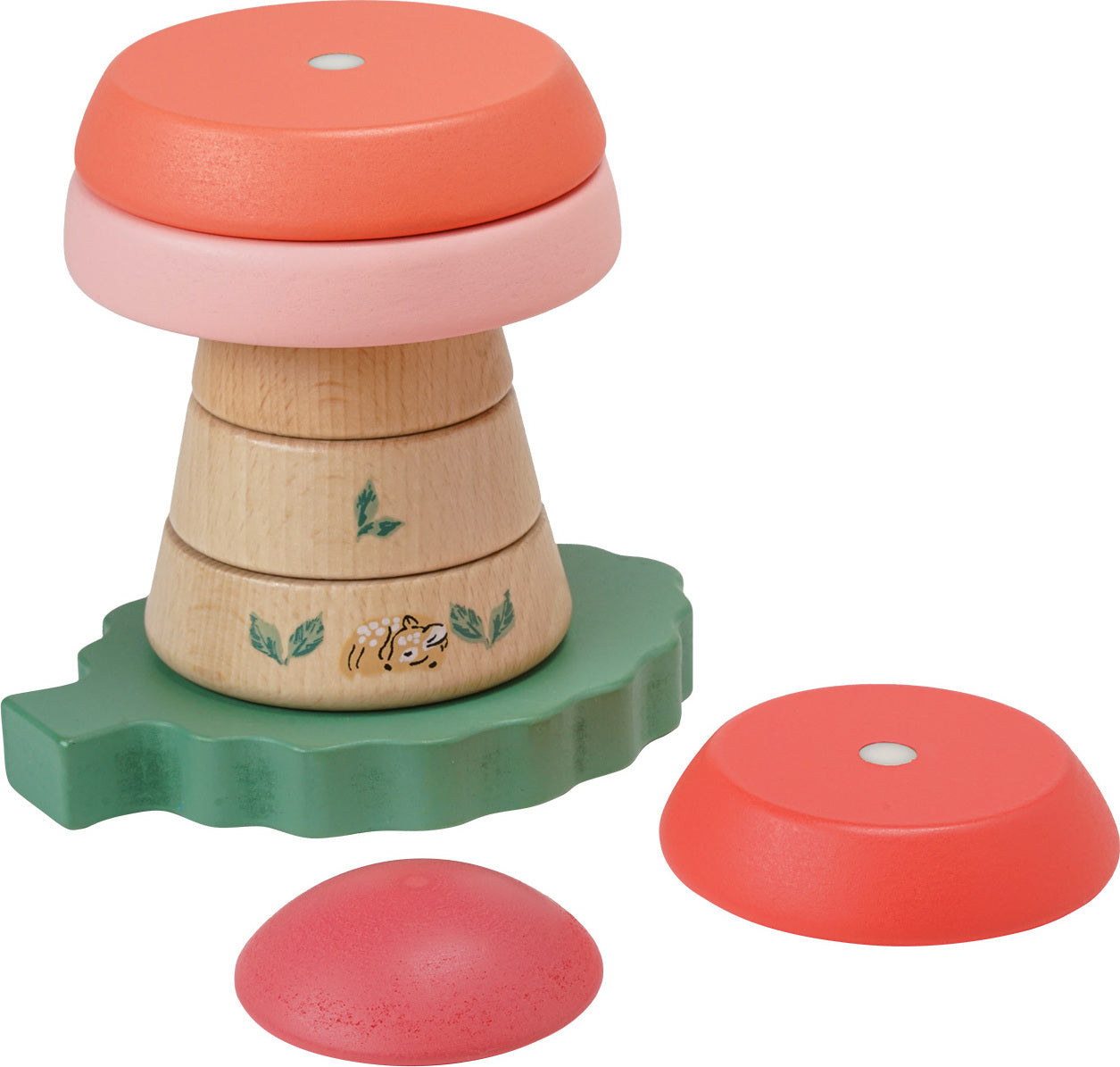 Folklore Fun-gi Magnetic Wooden Toadstool Shaped Stacking Toy 12 Months and Up