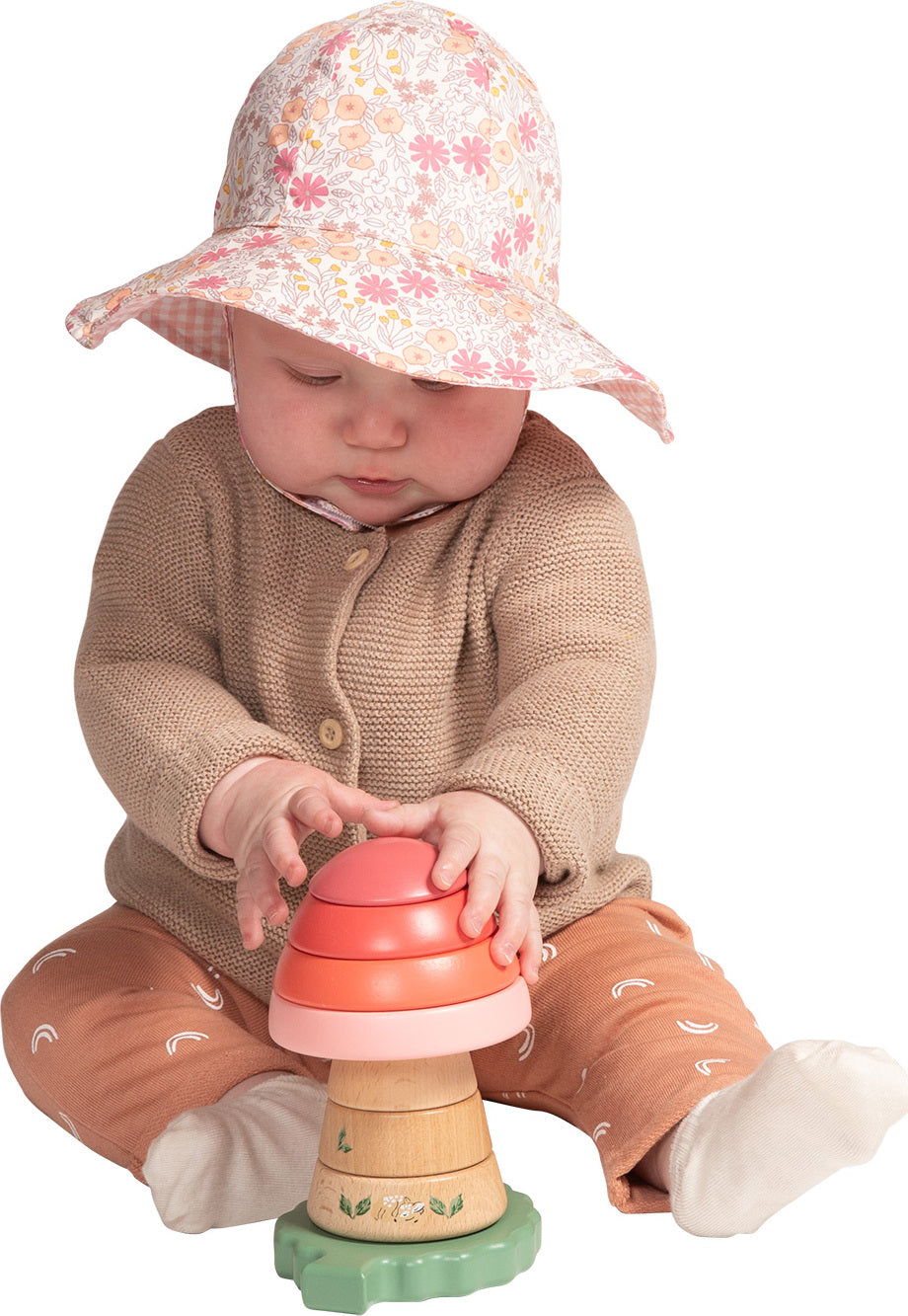 Folklore Fun-gi Magnetic Wooden Toadstool Shaped Stacking Toy 12 Months and Up