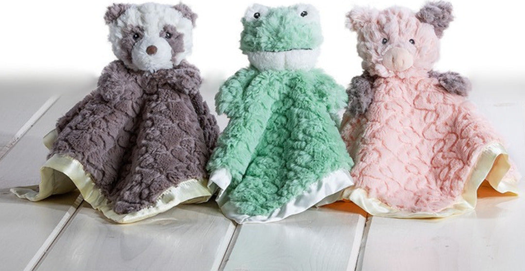 Putty Nursery Mint Frog Character Blanket - 13x13"