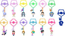 Mattel KPop Demon Hunters, Mini Collectible Keychain Figures, HUNTR/X, Saja Boys, Derpy, Sussie, & Accessories