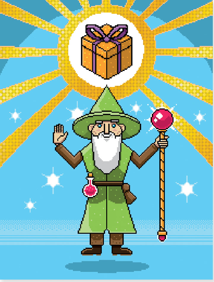 Gift Card Foil Wizard Pixel