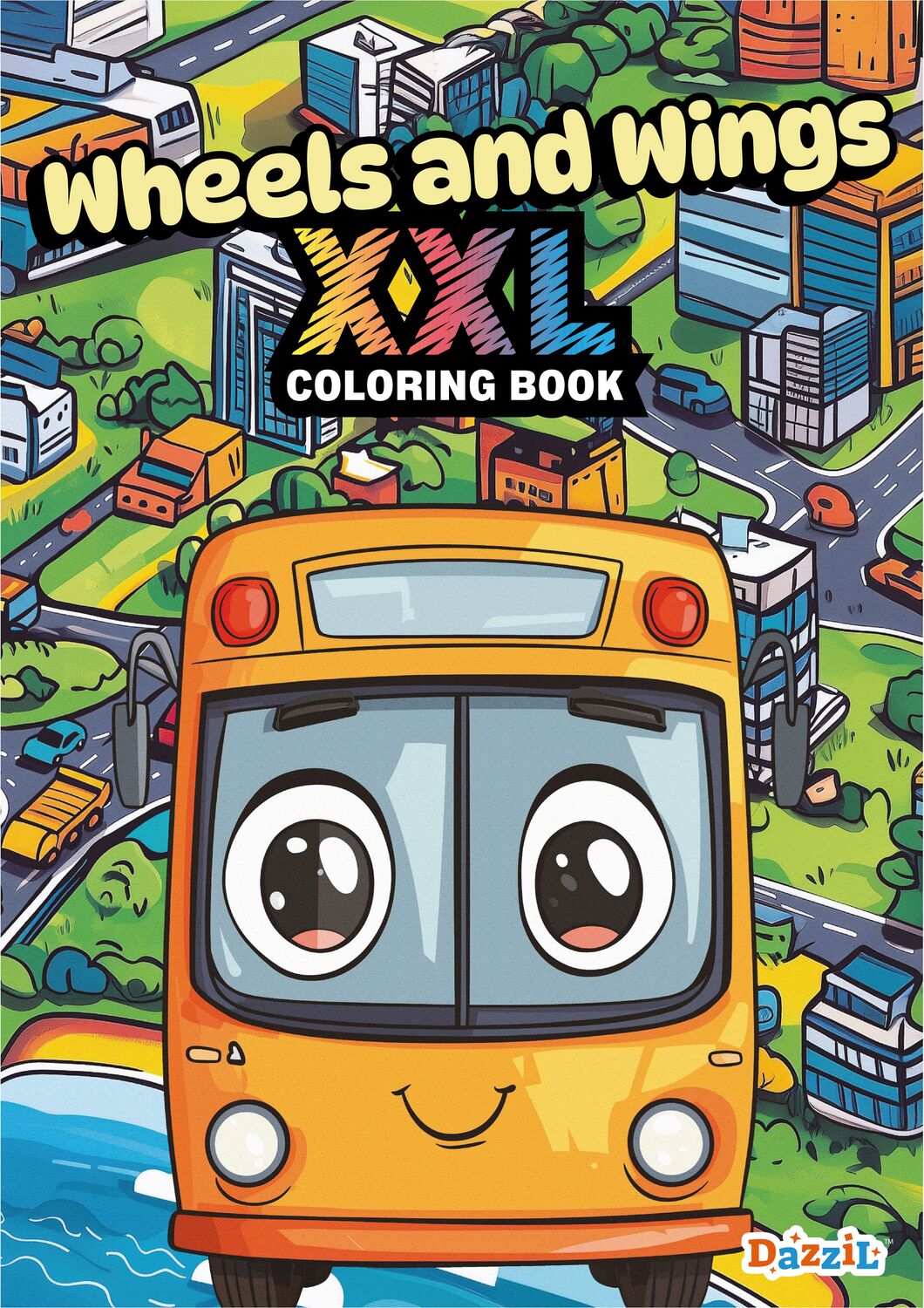 XXL Wheels & Wings Coloring Book